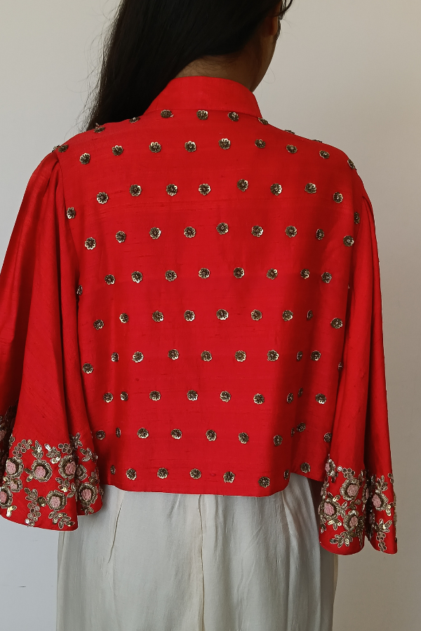 Ruby red jumpsuit set