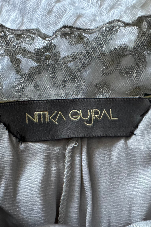 NITIKA GUJRAL Grey Sequin Embroidered Gown
