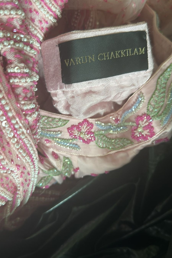 Varun Chakkilam pink embroidered lehenga