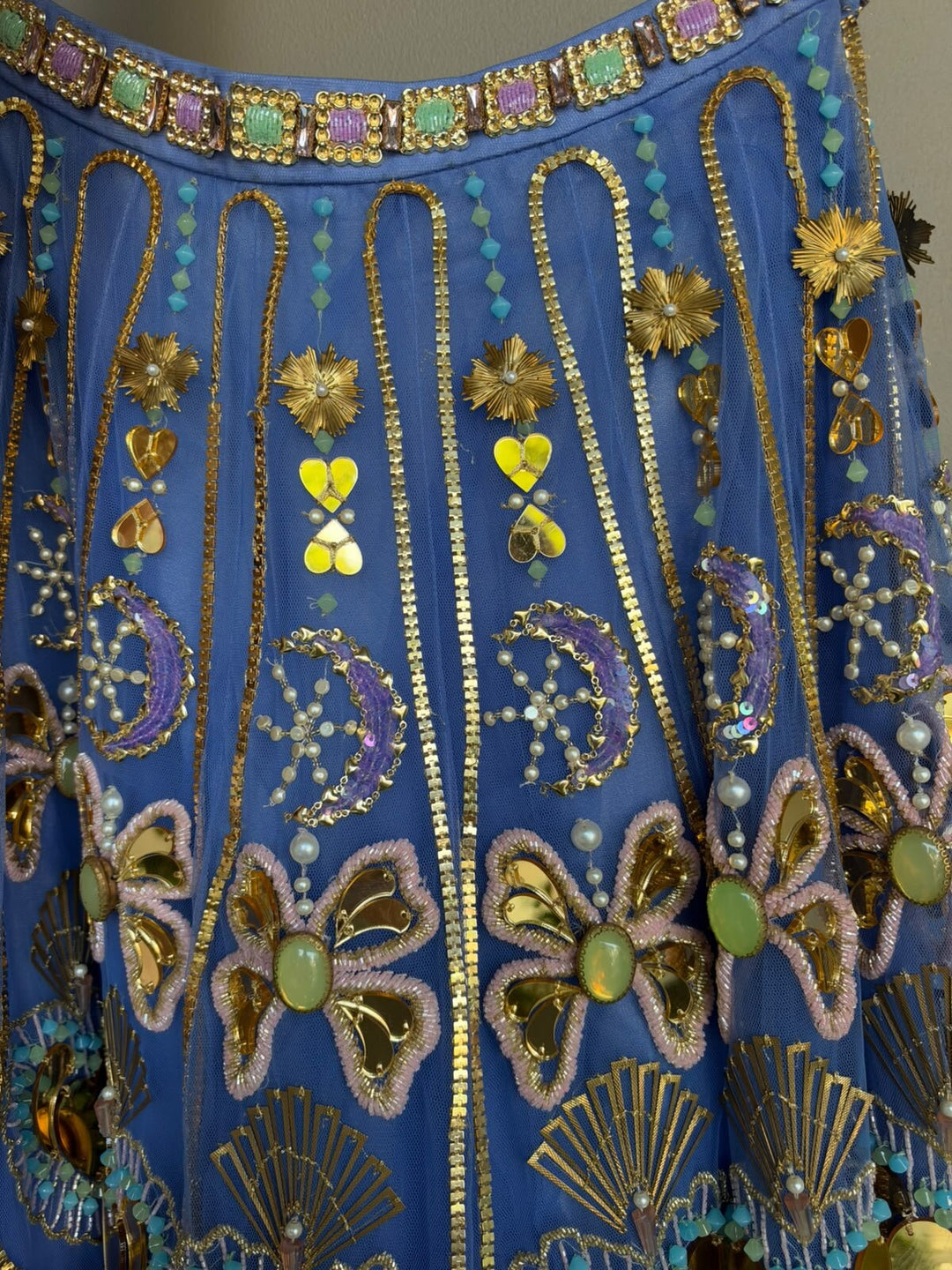 Papa Don’t Preach Blue Embellished Lehenga Set