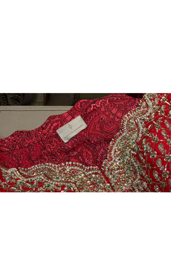 Rimple & Harpreet Red Bridal Lehenga Set
