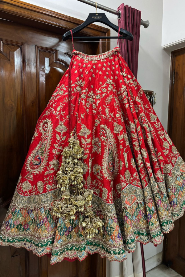 Rimple & Harpreet Red Bridal Lehenga Set