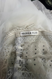 Megha & Jigar White Chikankari lehenga