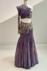 gaurav Gupta Shell Amethyst Lehenga