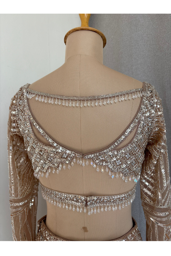 Sequin Fish-Cut Lehenga set