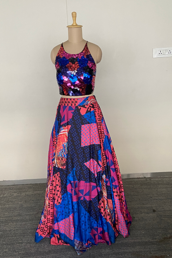 Prism Multicolour lehenga set