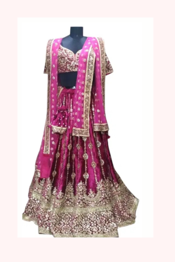 Sabyasachi Fuchsia Embroidered Lehenga Set