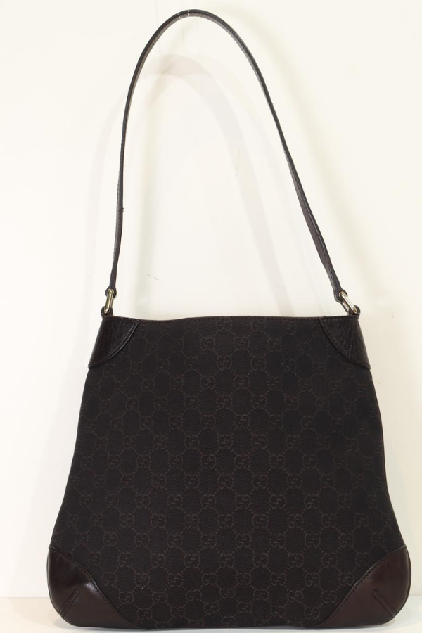 Gucci Black Canvas Guccissima Shoulder Bag