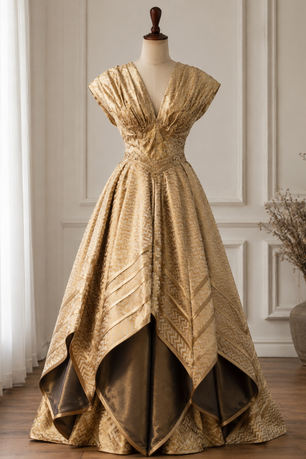 NIKHIL & SHANTANU gold GOWN