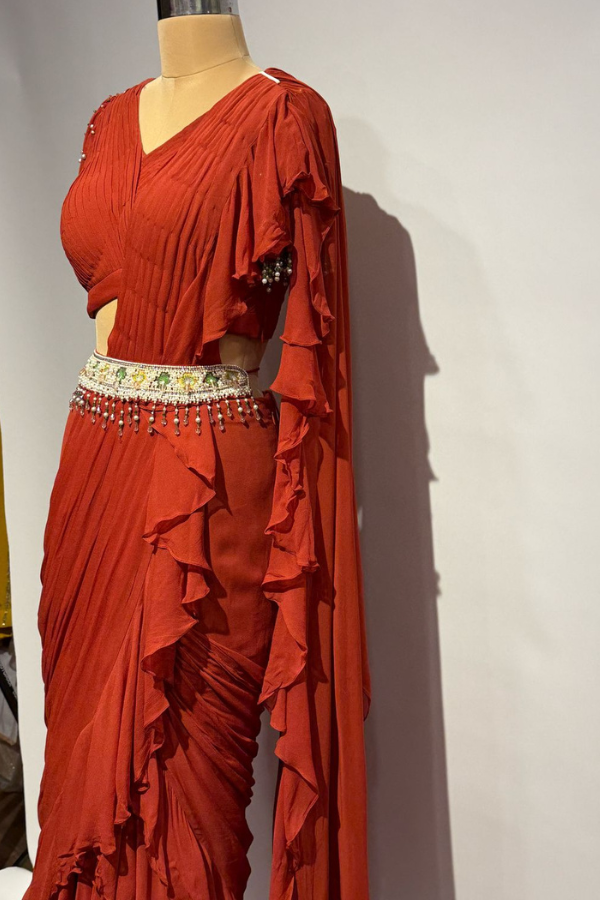 Hunky Dory By Anandita Khera Drapded Saree Set