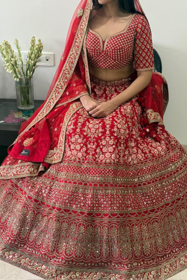 Sabyasachi Wedding Royal Red Bridal Lehenga Sabyasachi Red Bridal