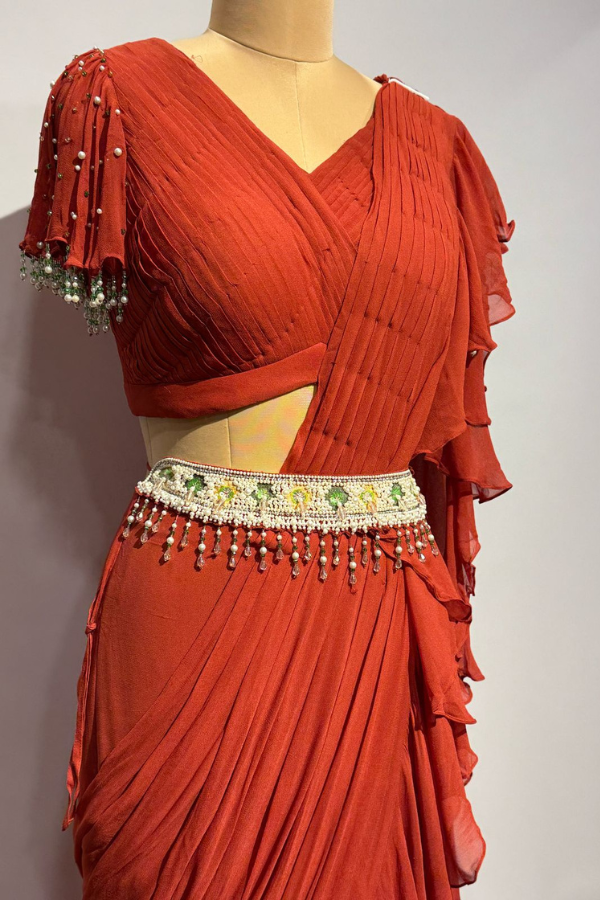 Hunky Dory By Anandita Khera Drapded Saree Set