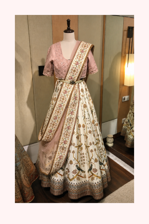 JJ Valaya Printed Lehenga Set