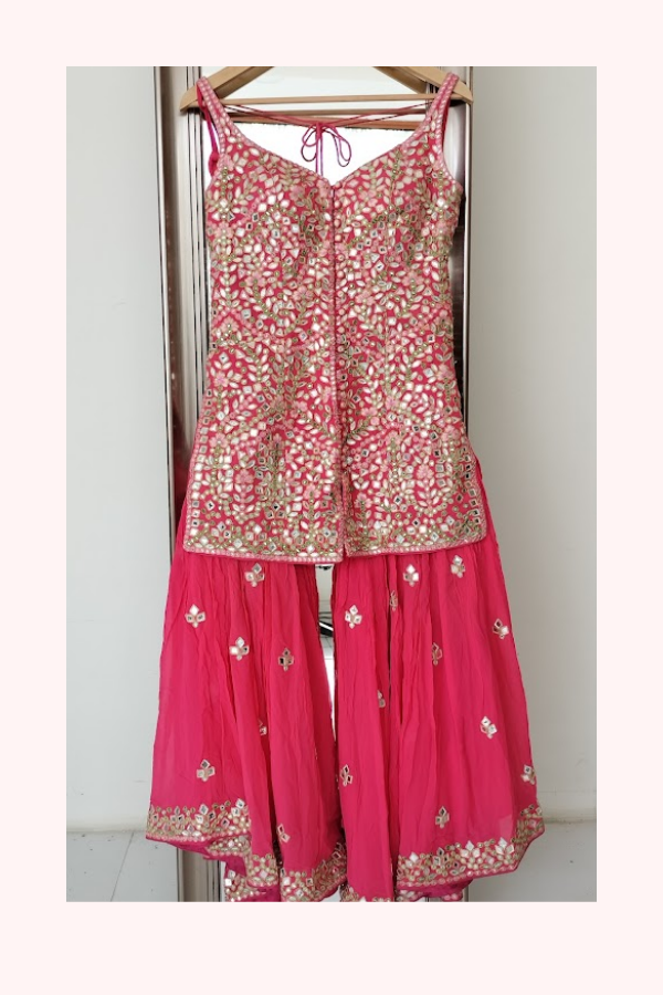 Tamanna Punjabi Kapoor Hot Pink Embellished Sharara Set