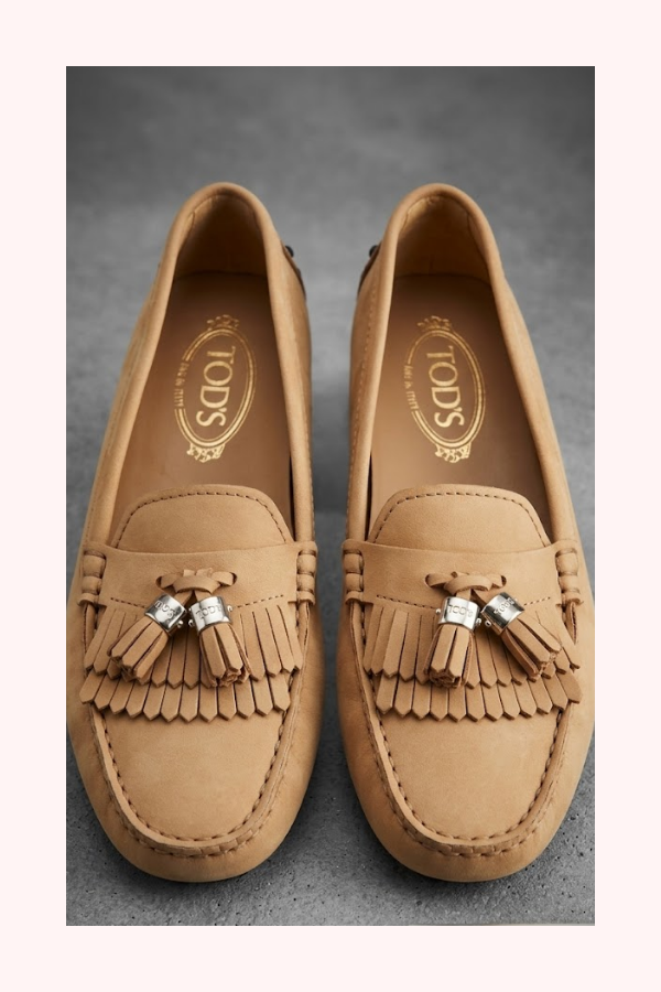Tod’s Beige Suede Tassel Loafers Size 40