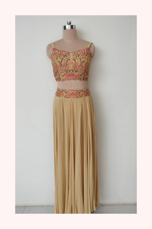 Liz Paul Pastel Embroidered Co-ord Set