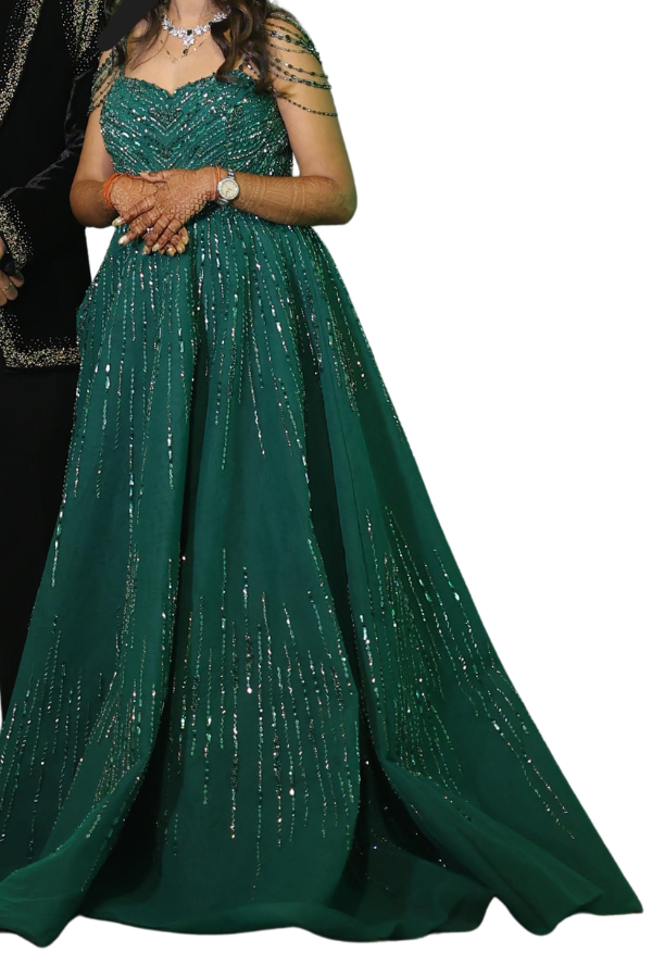 Shivani Awasty Emerald Green Ball Gown
