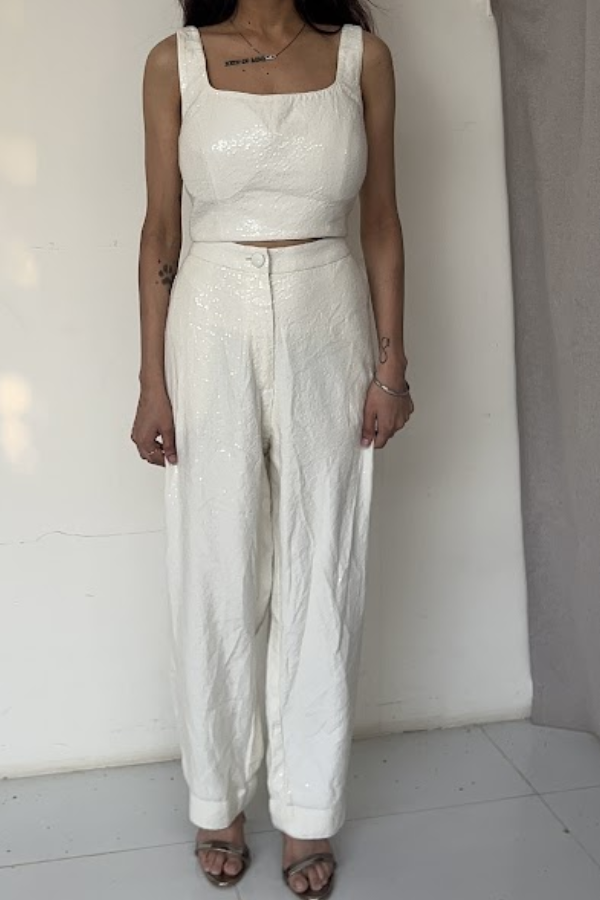 Rahul Mishra Embellished Co-ord Set with Printed Long Jacket