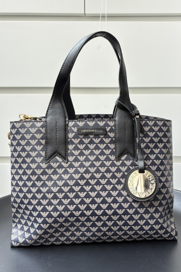 Emporio Armani Women Navy Formal Tote Bag