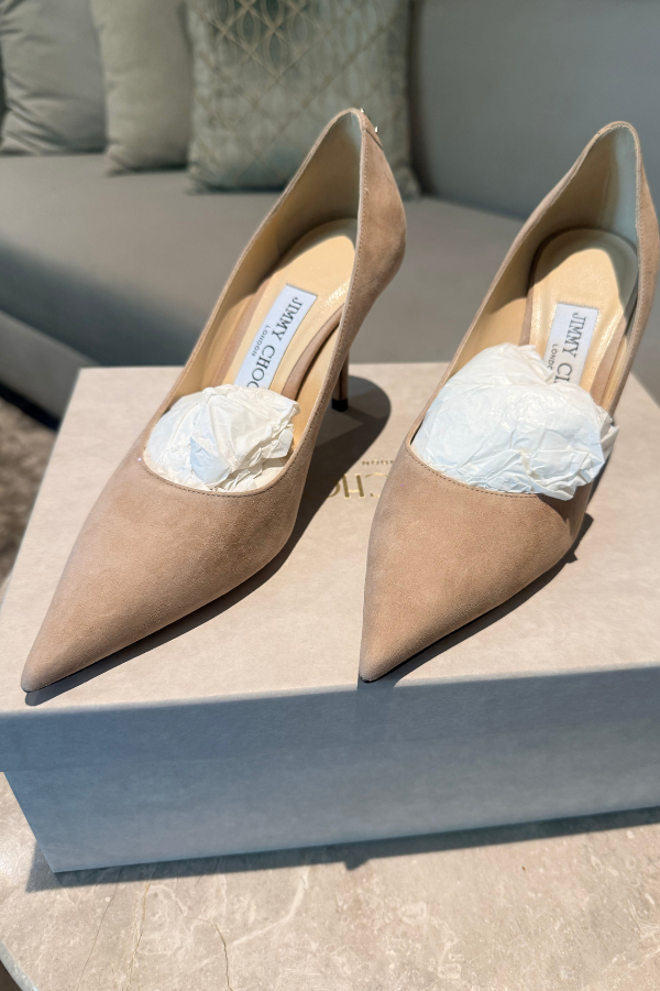 Jimmy Choo Suede Pointy Toe Romy Pumps Size 35
