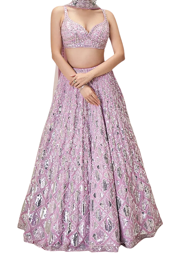 Angad Singh Crystal Embroidered Lehenga Set