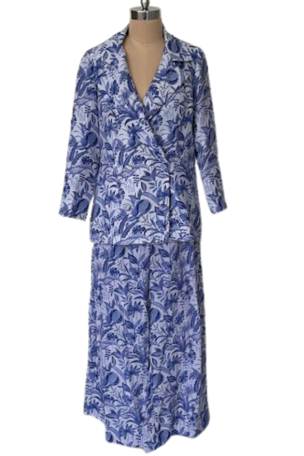 Rishi & Vibhuti Blue Botanical Co-Ord Set