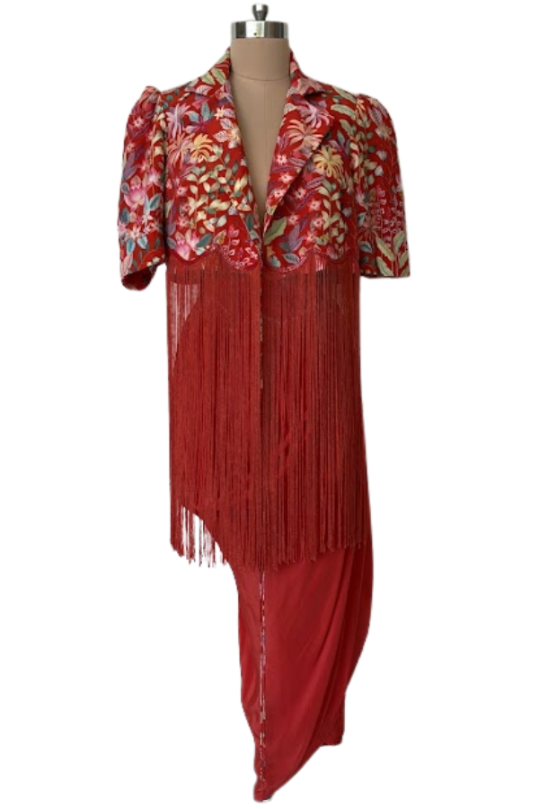 Rishi & Vibhuti Fringe Skirt Set