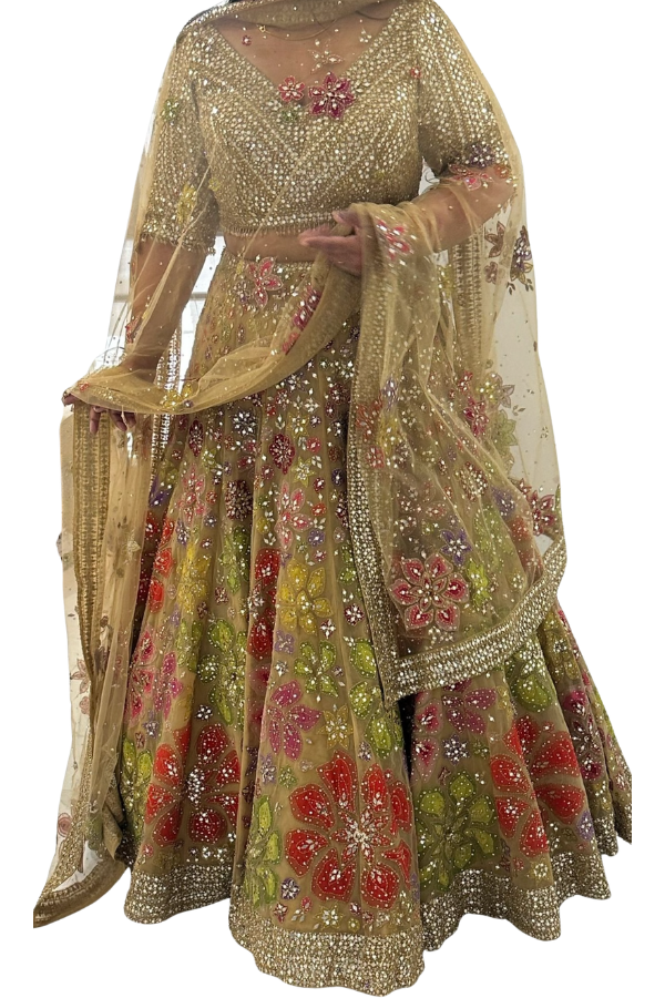 Seema Gujral Embellished Floral Lehenga Set