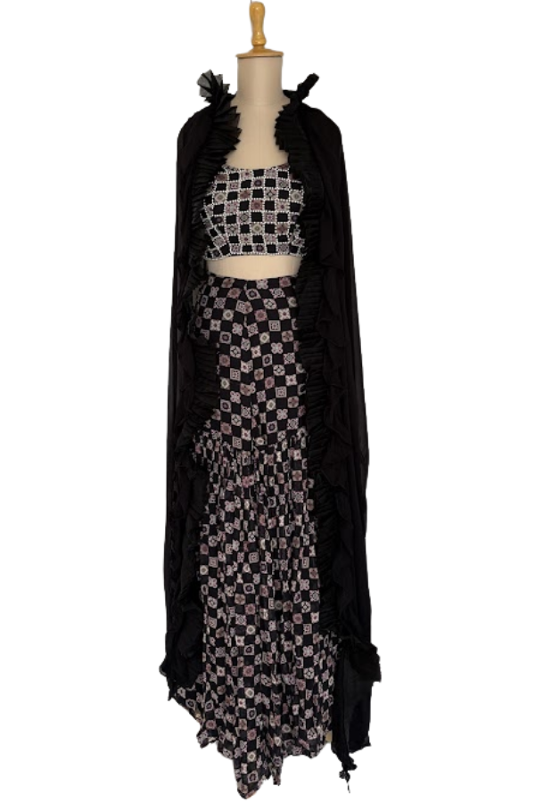 Ridhima Bhasin Printed Cape Gharara Set