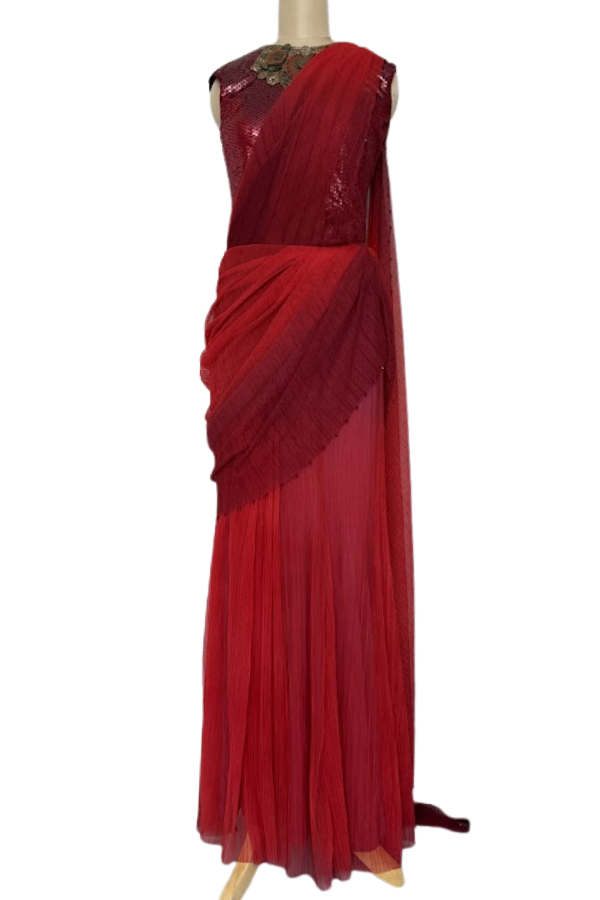 Tarun Tahiliani Draped Saree Set