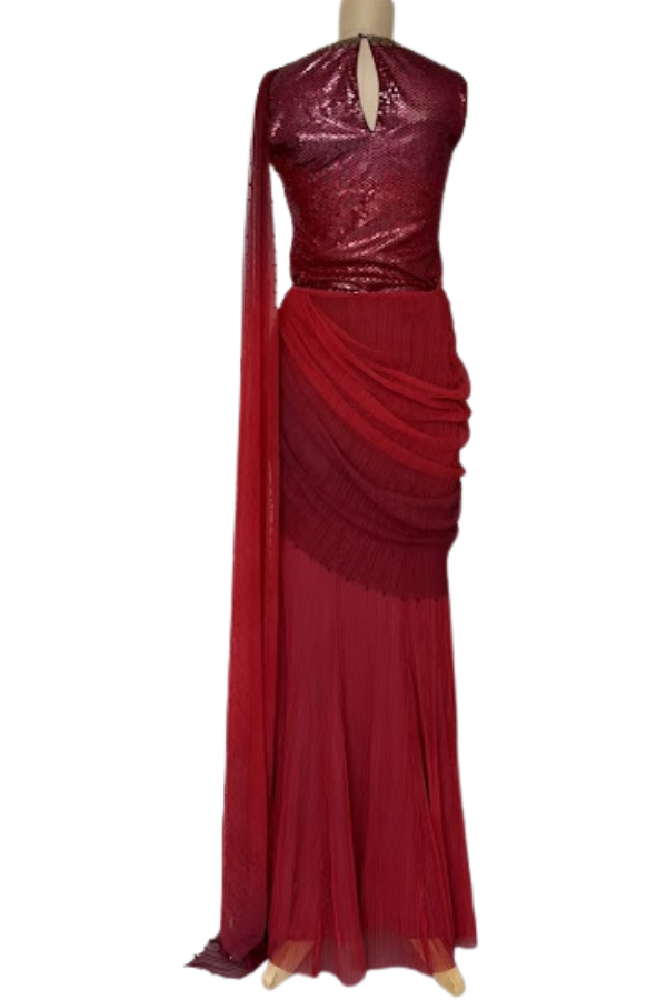 Tarun Tahiliani Draped Saree Set