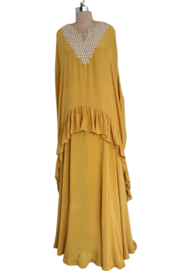 Arpita Mehta Mustard Embellished Top & Palazzo Set