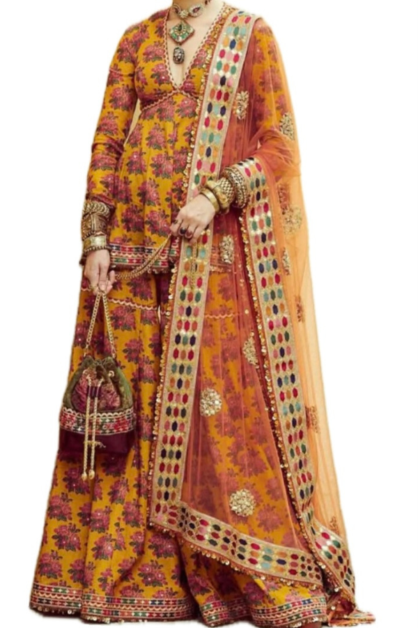 Sabyasachi Floral Printed Sharara Set