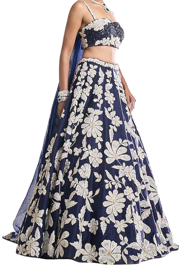 Seema Gujral Floral Embroidered Lehenga Set