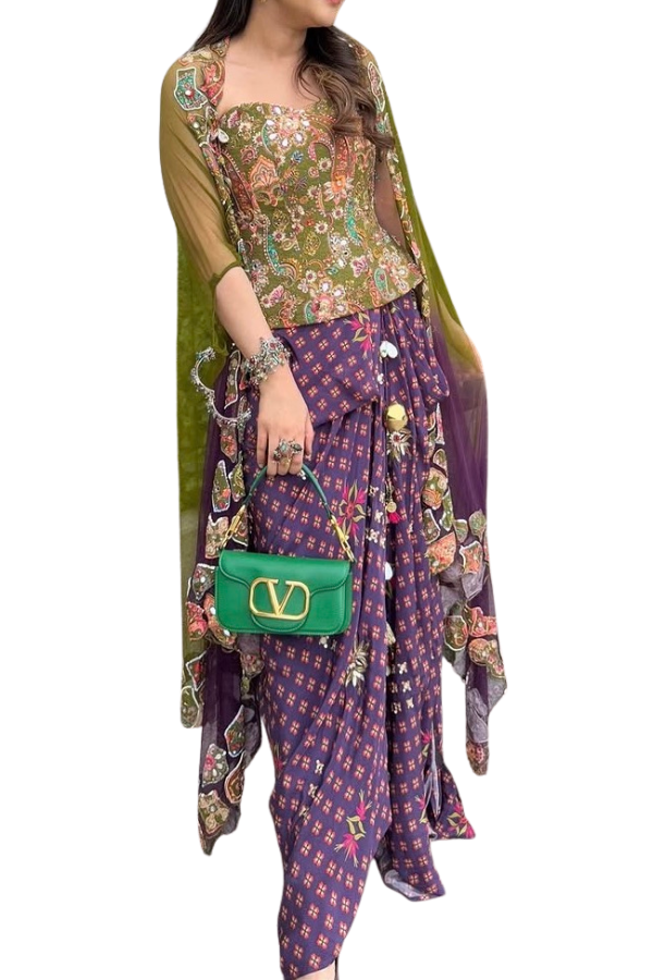 Juhi Bengani Printed Corset Co-ord Set