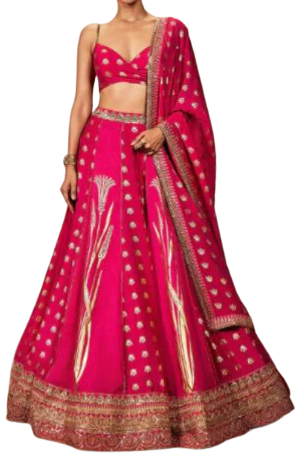 Masaba Gupta Pink Whispering Lily Lehenga Set