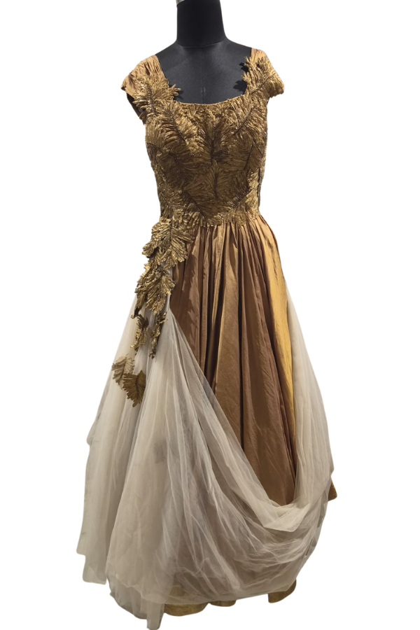 Shantanu & Nikhil Gold Embellished Gown