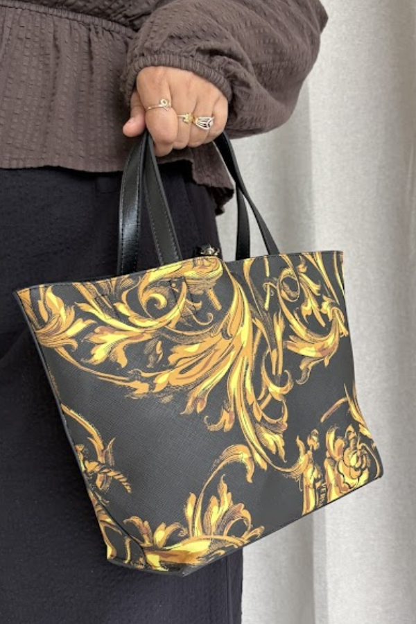 Versace Jeans Couture Baroque Print Tote Bag