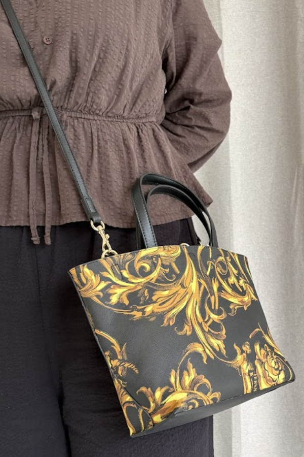 Versace Jeans Couture Baroque Print Tote Bag