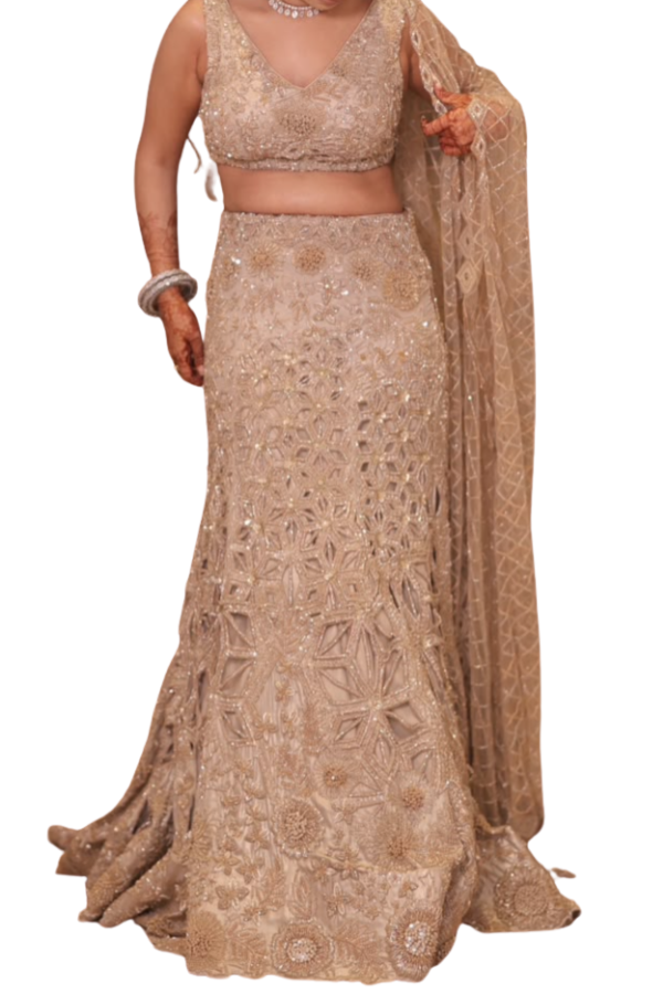 Seema Gujral Sequin Embroidered Bridal Lehenga Set