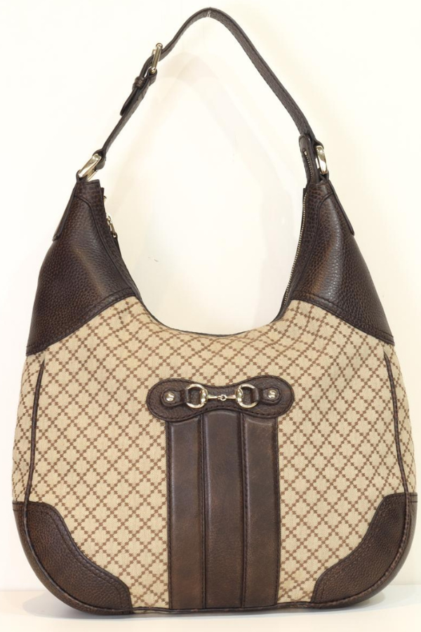 Gucci Diamante Canvas and Leather Catherine Hobo