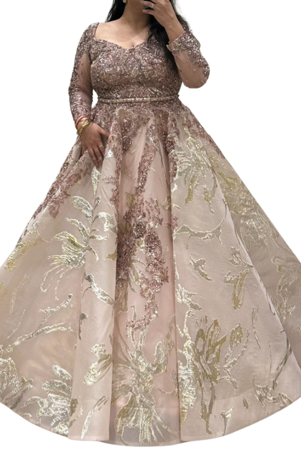 Dolly J Embellished Blush Pink Cinderella Gown