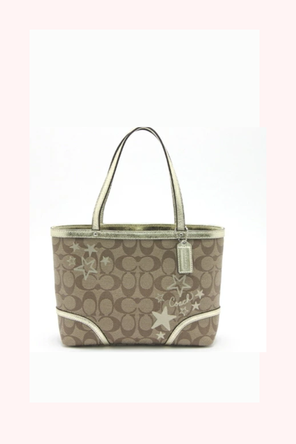 Coach Heritage Star Print Top Handle Tote