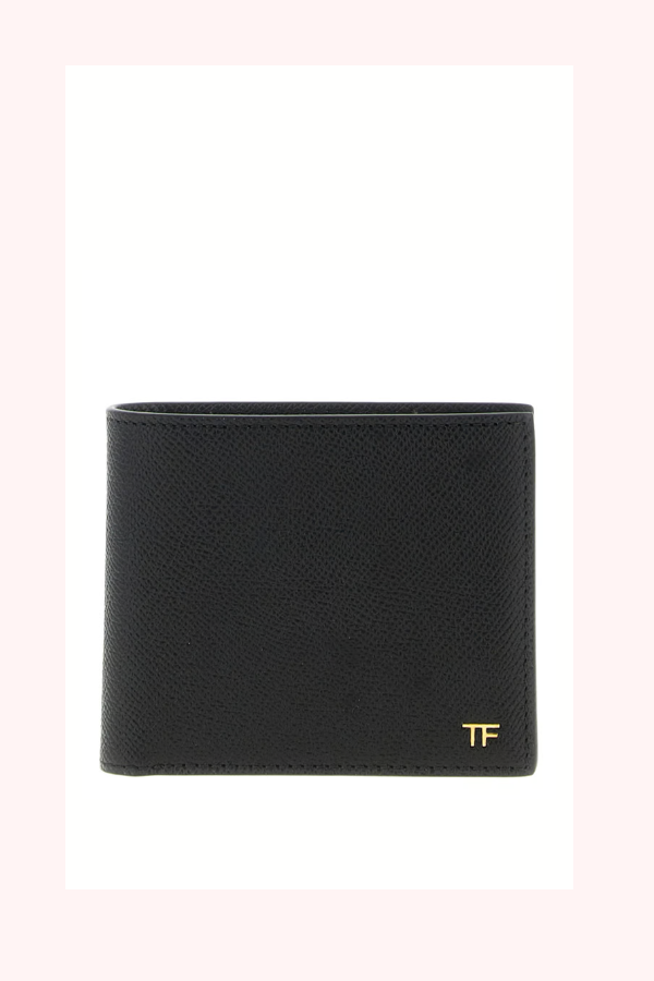 Tom Ford Black Logo Textured Wallet