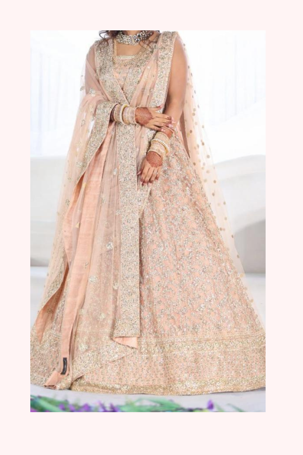 Sabyasachi Pink Embroidered Lehenga Set