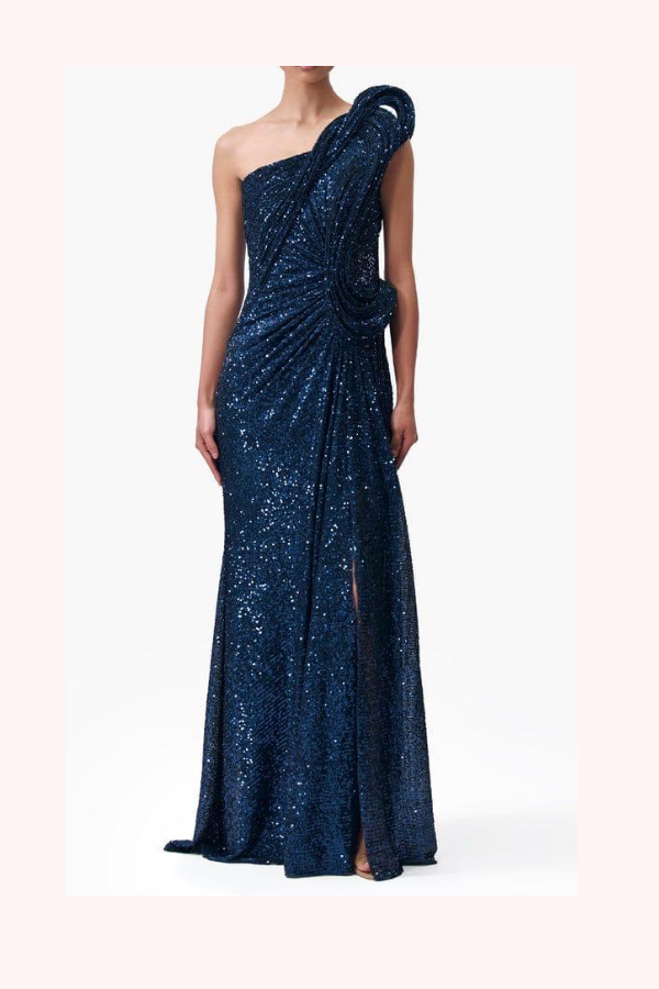 Gaurav Gupta Midnight Blue Sculptural Gown