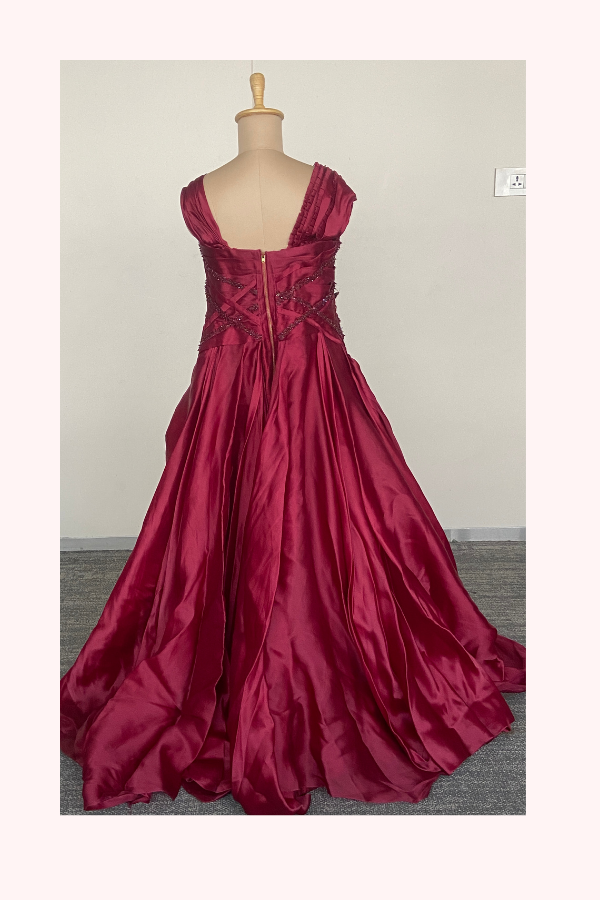 Shantanu & Nikhil Statement Red Gown