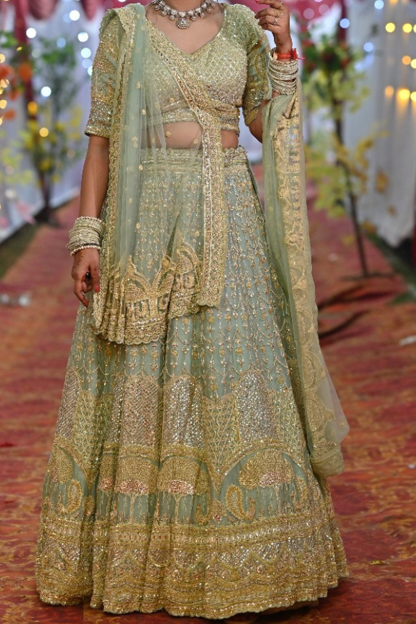 Shrangar Green Lehenga Set