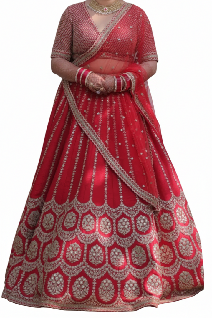 Sabyasachi Red Lehenga Set