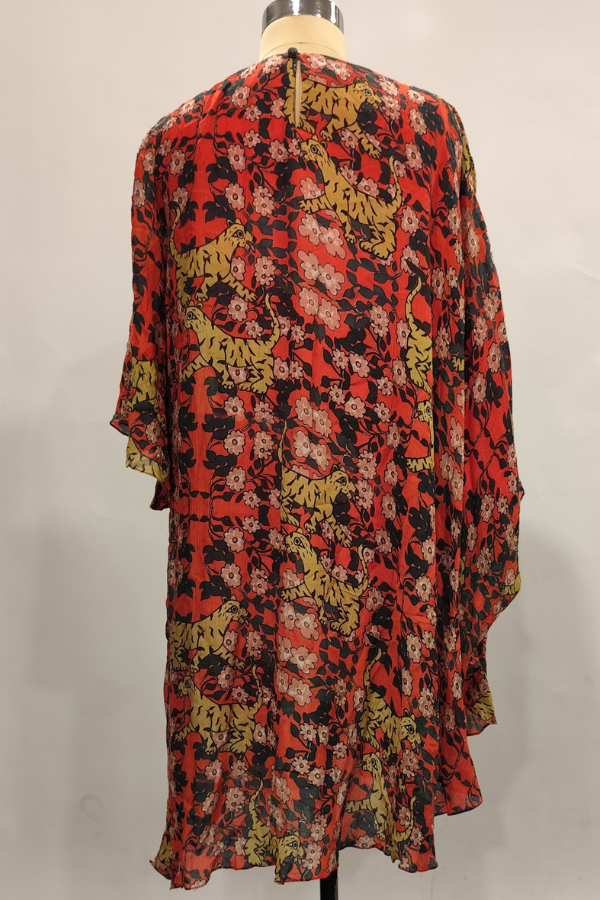 masaba red dress Masaba Red Spring Blossom Kurta S / Without Churidar